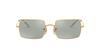 RB1969 Rectangle Shiny Gold with Photo Gray Mirror Gray Lens Ray-Ban