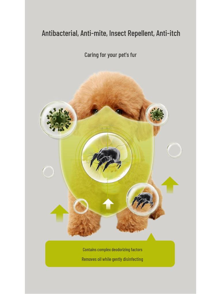 Pet Dry Cleaning Powder & Anti-Itch Deodorizing Dog and Cat Shampoo