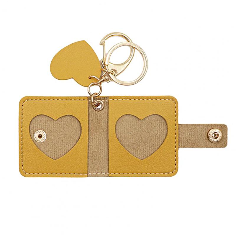 1 шт. Подвески для сумки Памятный фотоальбом Сделай сам Складные кармашки из искусственной кожи Хранение Мини-фотоальбом Милый брелок Портативный Многоцветный