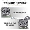 Tyeso 1050ML Big Capacity Travel Mug Vacuum Cup Stainless Steel Coffee Cup Cold Hot Double-layer Insulated Cup Tumbler with Eye Sticker