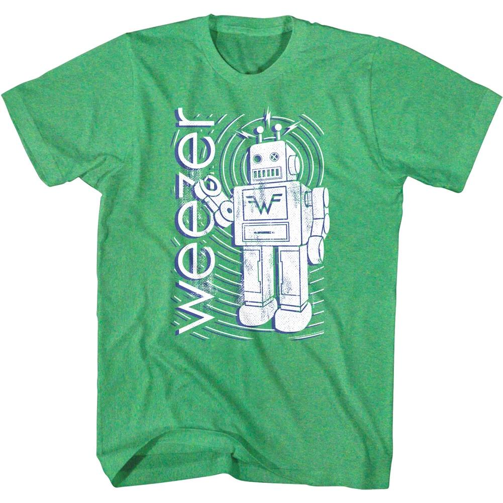 Мужская футболка Weezer Robot Radio Альт-рок группа Концертный мерч Риверс Куомо