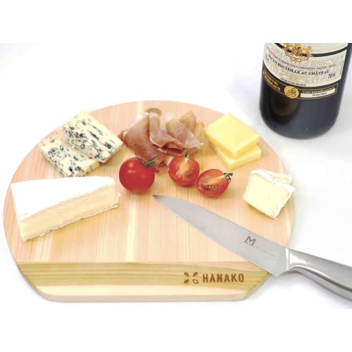 Advanced Door HANAKO Shimanto Hinoki D-Shaped 9mm Cutting Board, Mini (HNK-MDM)