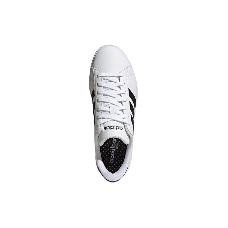 adidas Neo GRAND COURT Синтетическая кожа Удобные Низкие Скейтбордические Кроссовки Унисекс Белый Черный GW9195