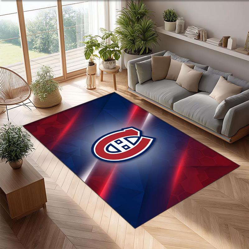 Кристальный бархатный ковер Montreal Canadiens Мягкий Анти?Нескользящий коврик для пола, удобный ковер для декора гостиной, спальни в доме