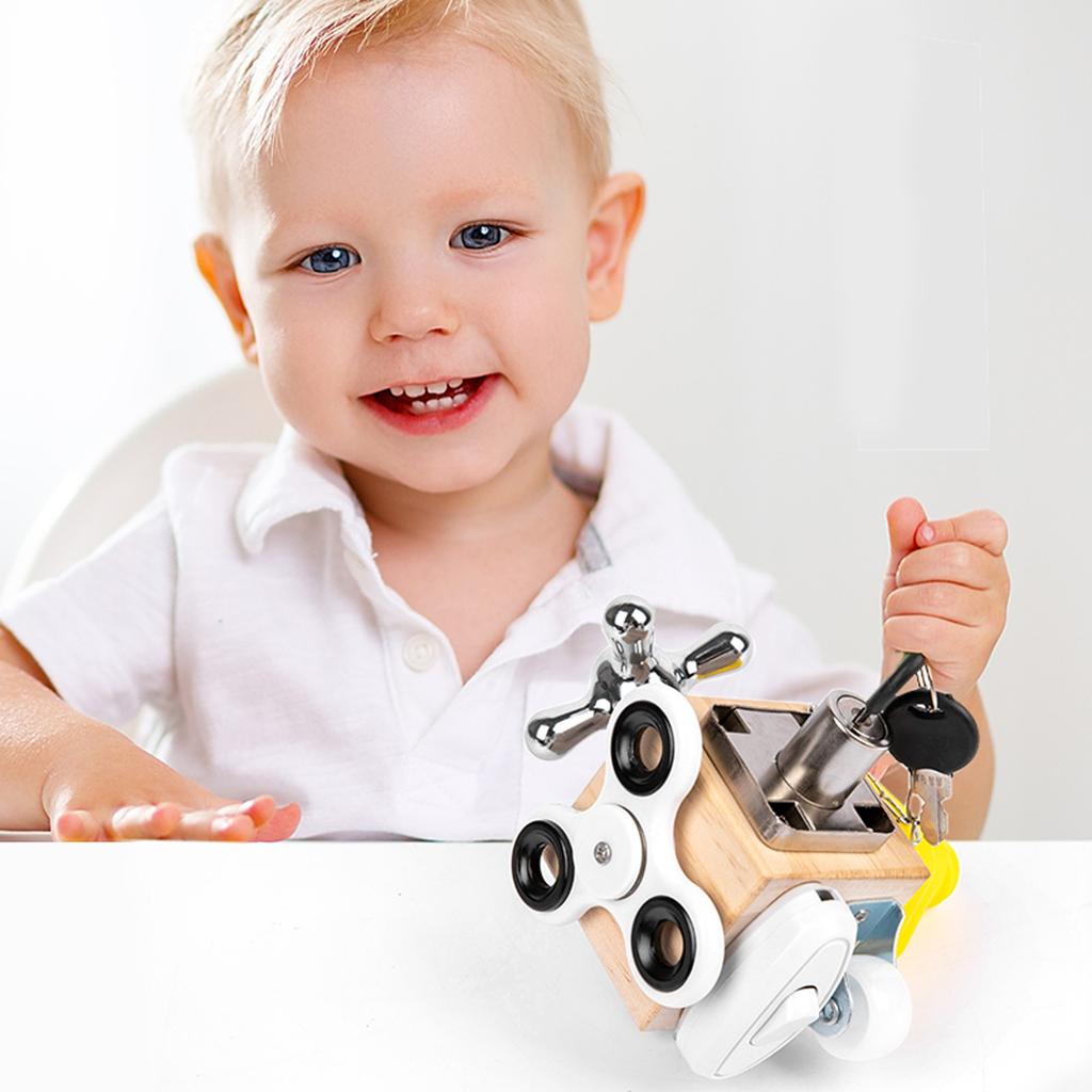 Busy Block Toy For Children, Educational Interactive Wooden Toy