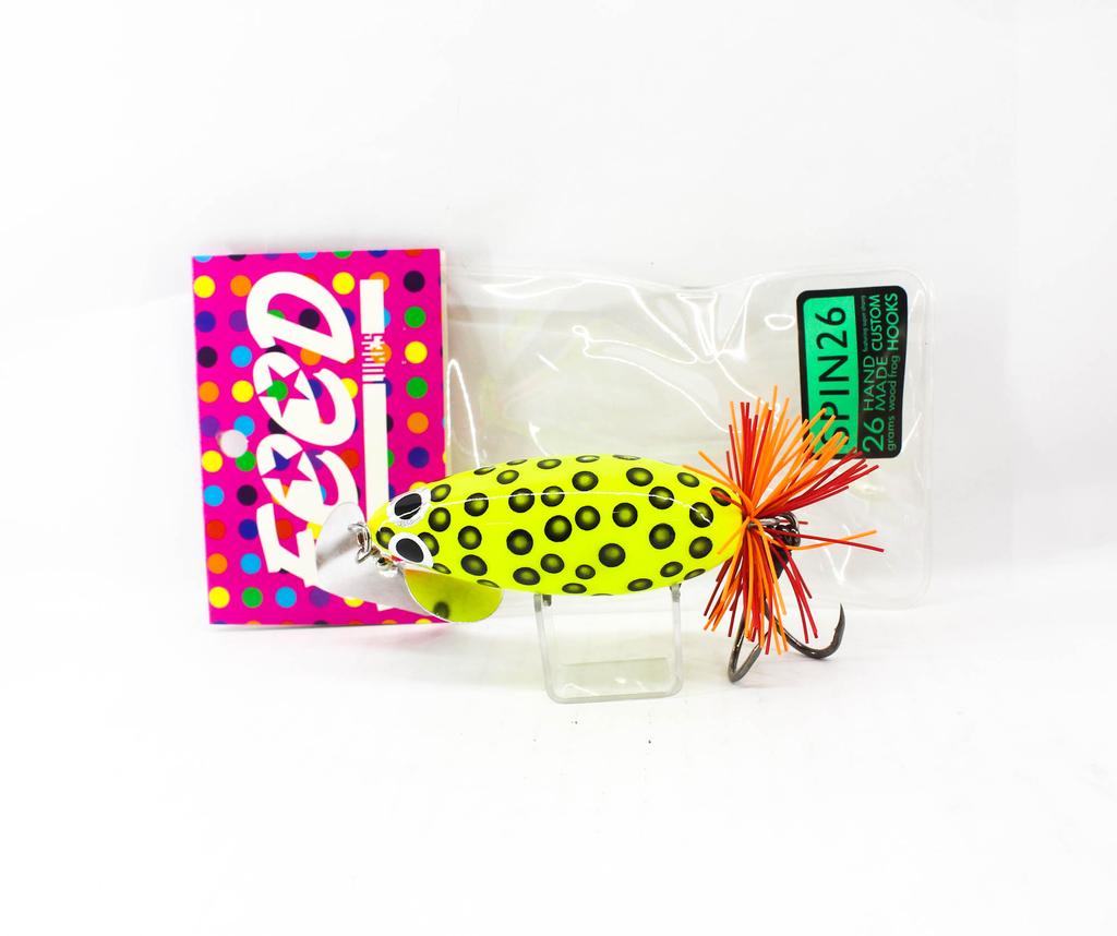 Feed Вращающаяся 26 Ручная работа Деревянная лягушка Плавающая приманка 26 грамм 3 (1003)