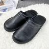 Couple Shoes PU Leather Slippers Men's Autumn Fur Slides Home Shoes Size 48 Unisex Indoor Mules Mens Flip Flops Guest Slippers