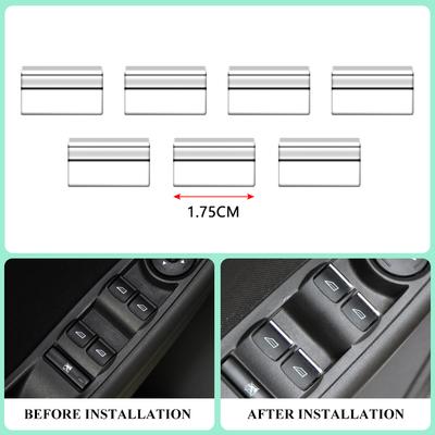 Накладка на кнопку стеклоподъемника для Ford Focus 2 MK2 2005-2011 Focus 3 MK3 2012-2018 Декоративная накладка на панель управления стеклоподъемниками
