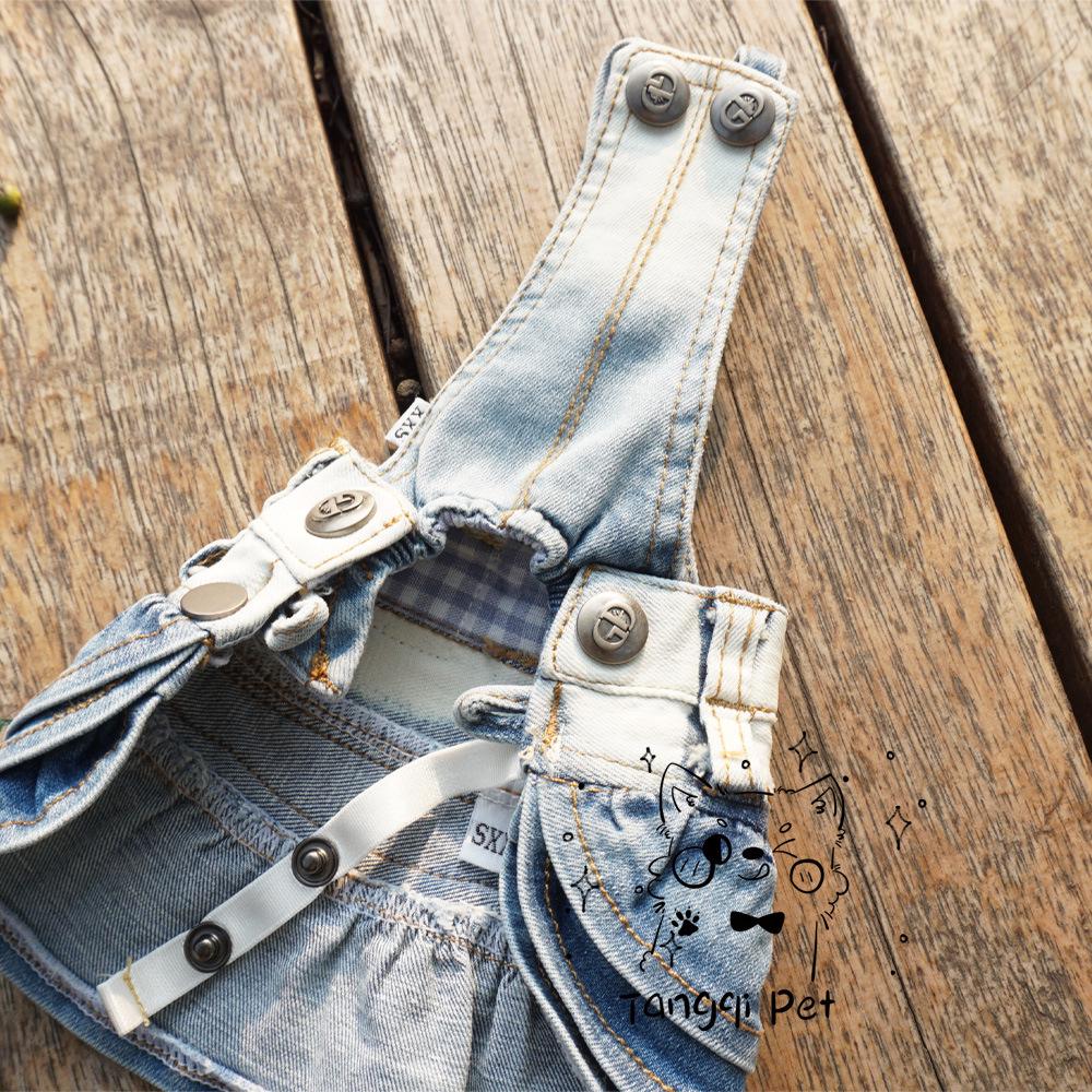 Tangqi Классическое Модное Джинсовое Платье-Сарафан с Градиентом для Кошек и Собак