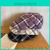 Pattern Checkered Fashion Women Casual Duckbill Cap For Summer And Autumn