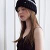 Slowslowly No.190 / Stitched Merino Wool Beanie _ Black & Cream