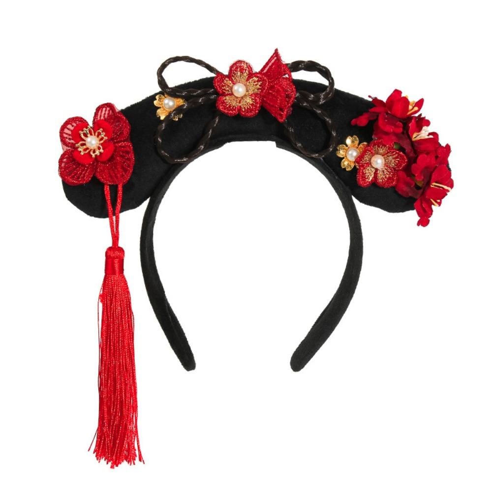 Sweet Chinese Style Hair Hoop Long Tassel Children Hair Bands Performance Props