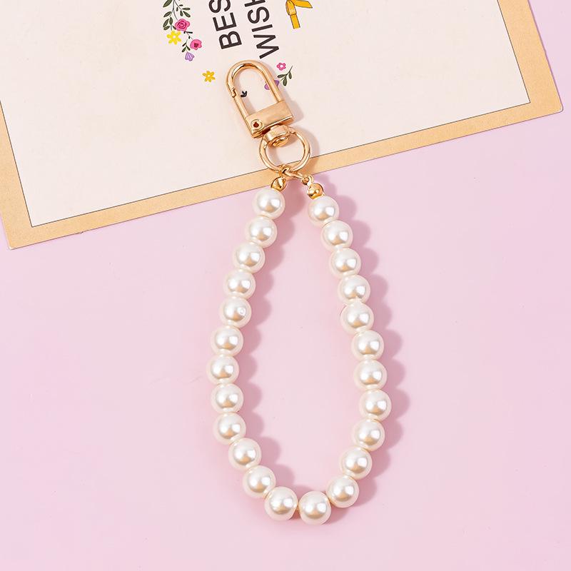 Брелок с жемчугом в стиле ретро: Современный простой подвесной сплав в стиле ароматизатора для сумок и телефонов