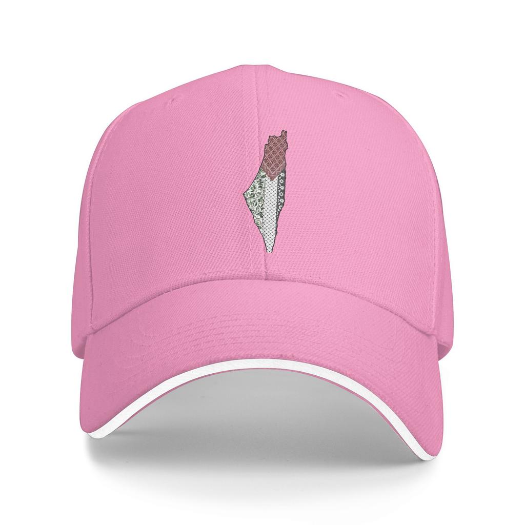 Palestine Map With Keffiyeh And Thobe Patterns Baseball Cap Outdoor Sport Sun Visor Trucker Hat Couple Women yk Baseball Caps