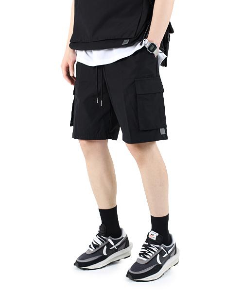 ACHA Nylon Cotton Pocket Shorts _ Black