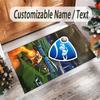 Personalized Crystal Velvet Carpet Custom Name Text,Rocket League Anti Slip Area Rug For Home Decoration