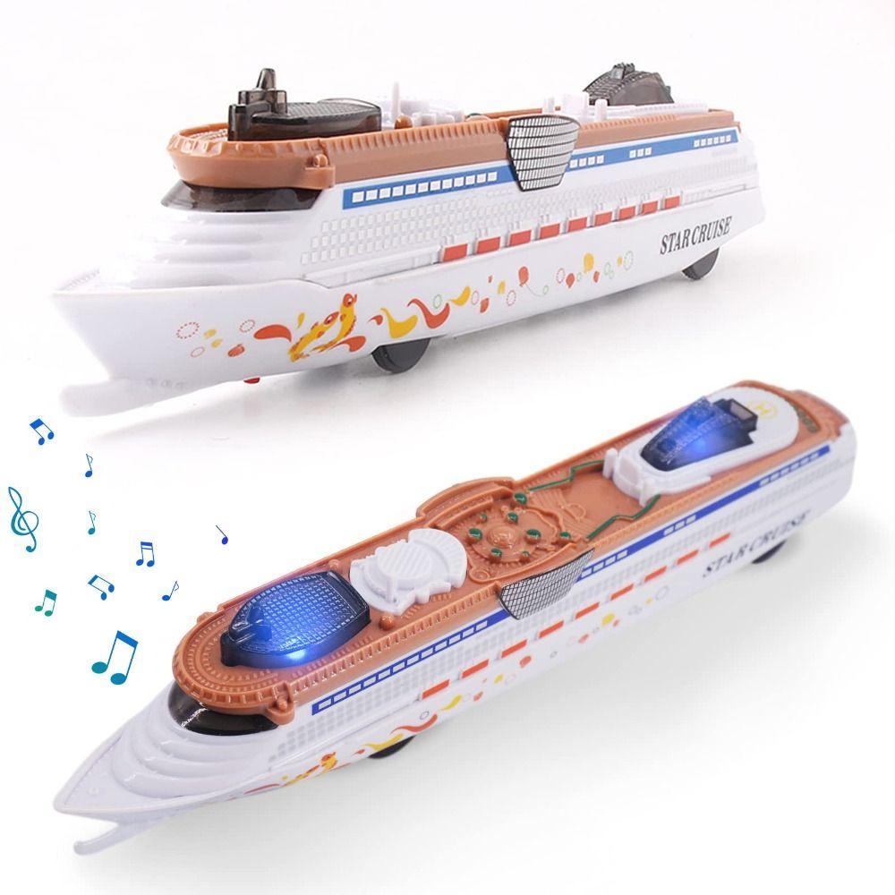 For Kids Collection with Light and Sound Ocean Liner Boat Toy Home Decoration Cruise Ship Model Toy