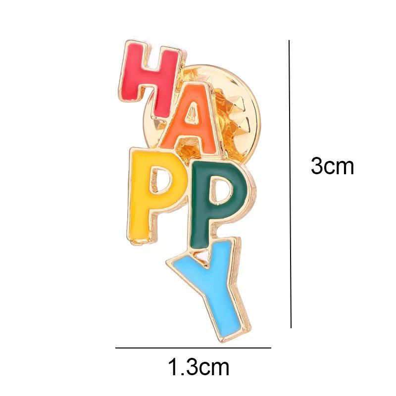 Creative Six-Color Rainbow Bridge Brooch - Peace Alloy Enamel Pin for Denim Bags