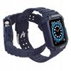 Protect Strap Band Opaska Z Etui Do Apple Watch 7 / 6 / 5 / 4 / 3 / 2 / Se (45 / 44 / 42mm) Case Armored Cover For Watch Blue