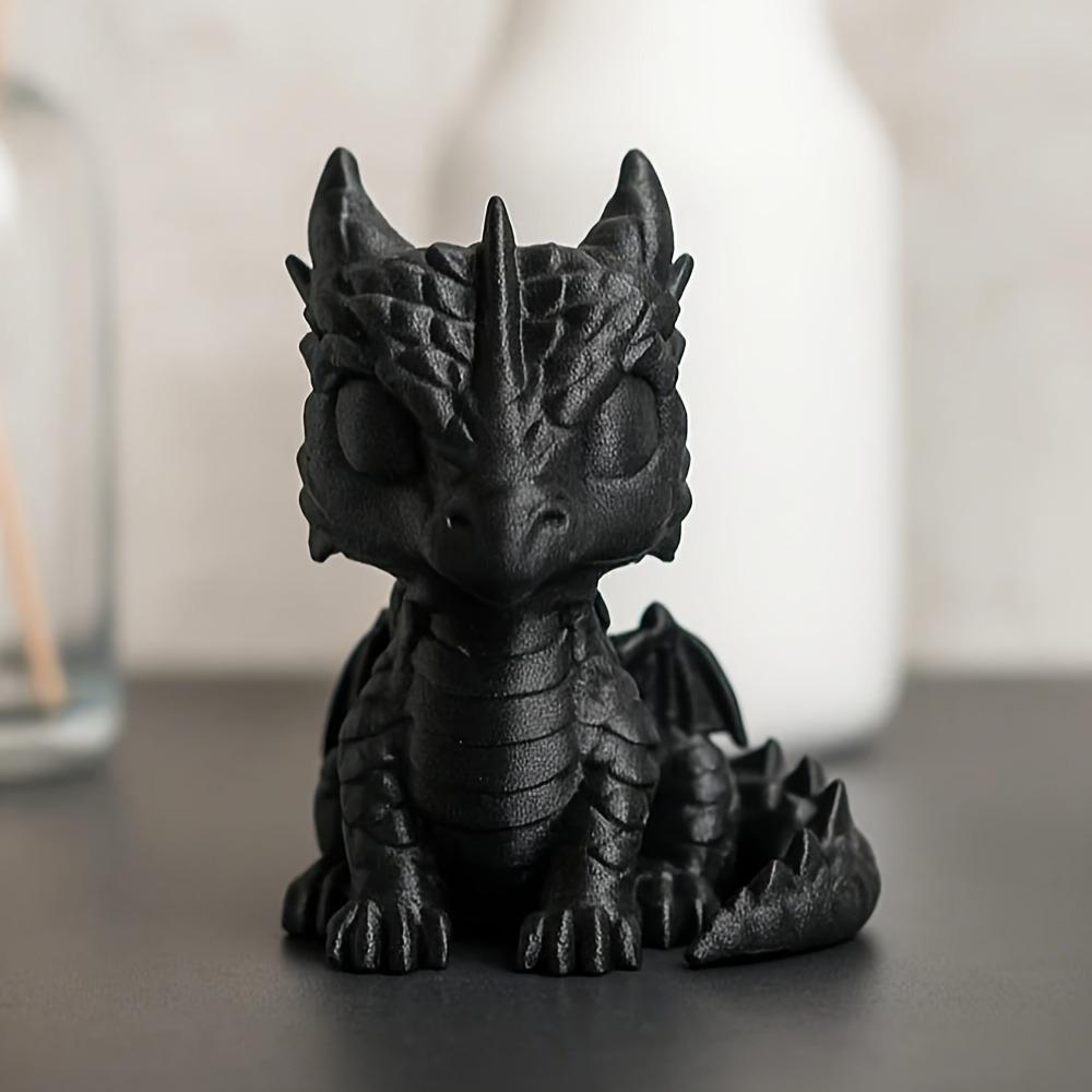 Скульптура Драконьего Малыша, 3D-печатная статуэтка детеныша дракона, Декоративный элемент с драконом, Многофункциональное украшение для рабочего стола