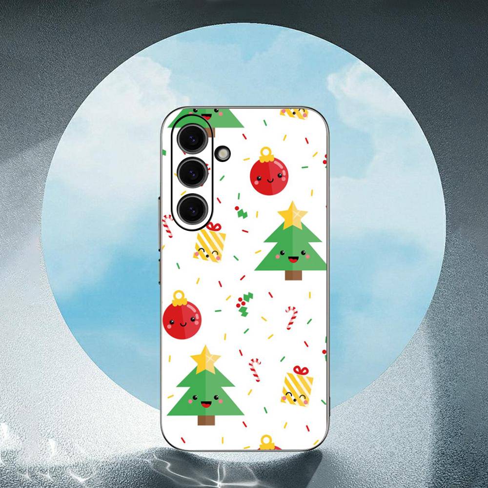 Леденцы-трости Для Samsung Galaxy S25 S24 S23 Ultra S22 S21 Plus S20 Черный Мягкий Силиконовый Защитный Чехол