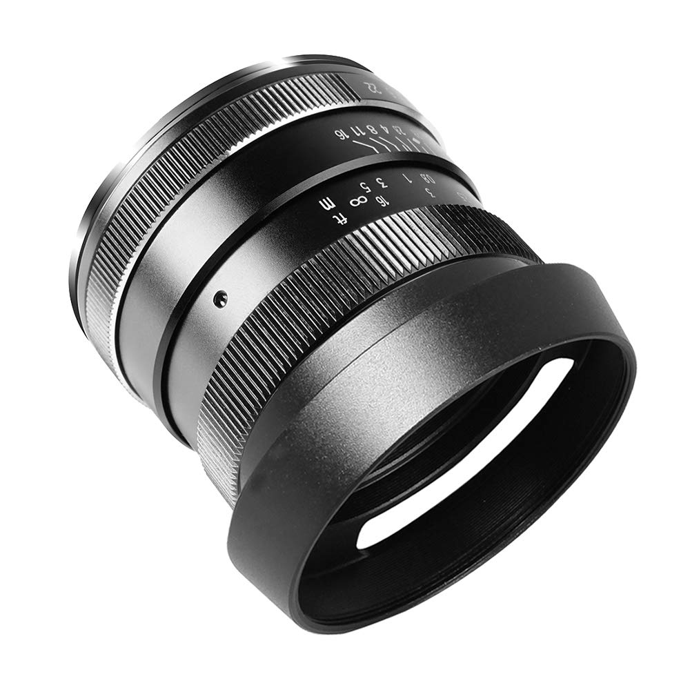 PERGEAR 35mm Large Aperture Single Focus Lens Manual Focus Fixed Lens Compatible with Fuji Lens Hood Included X F1.2 X-T1 X-T2 X-T3 X-T4 X-T20 X-T30