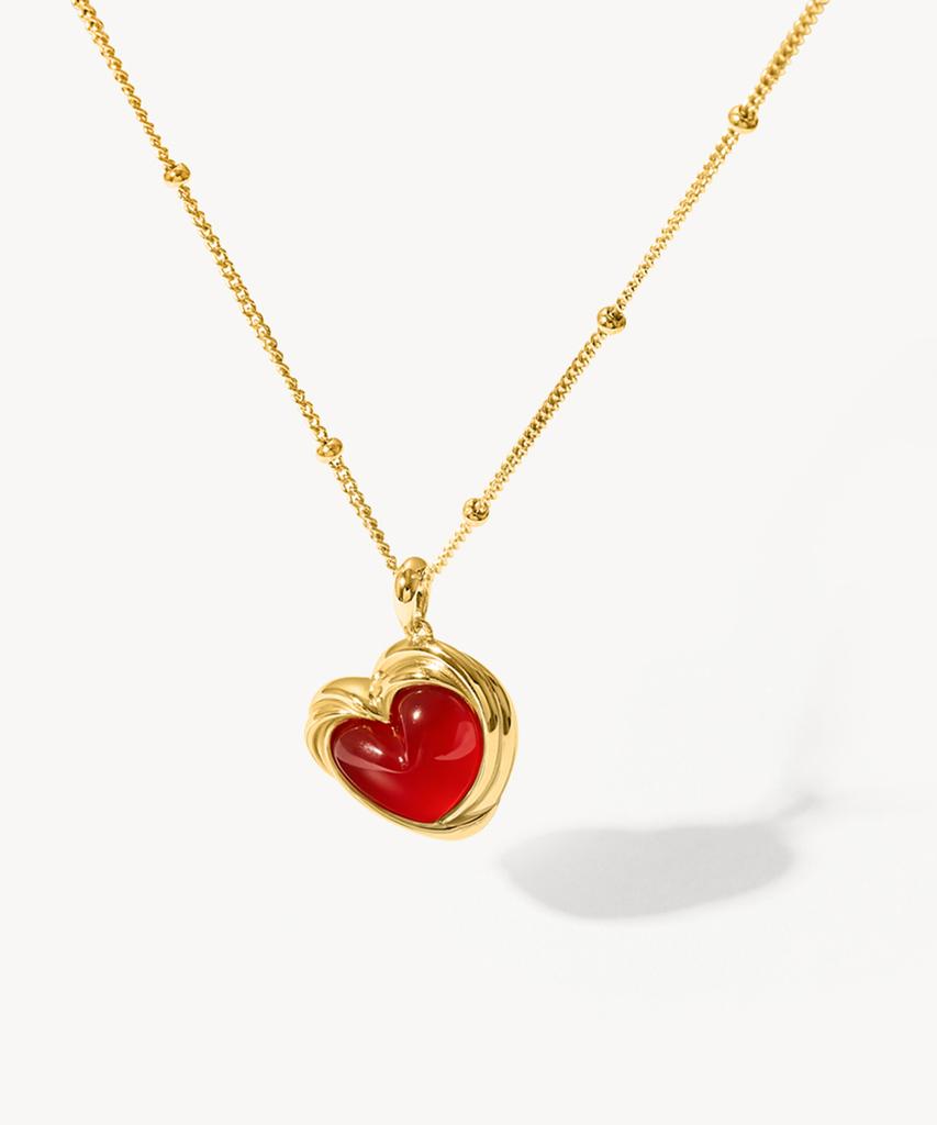 Lola Rose Cookie Heart Carnelian Heart Women'S Pendant Necklace