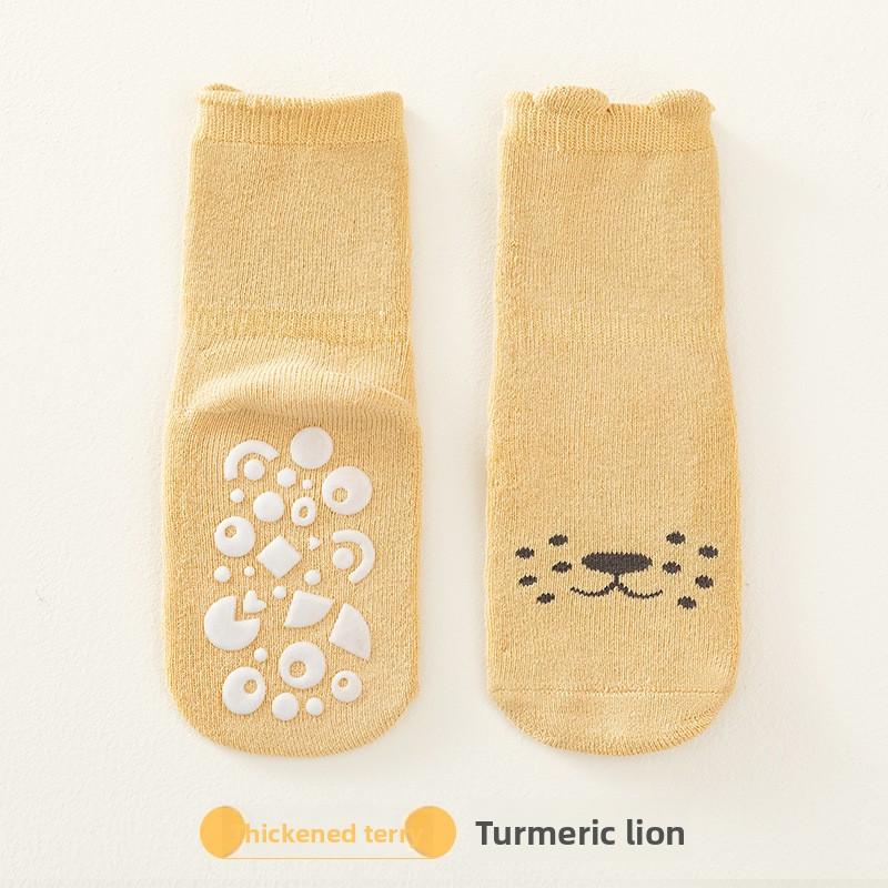 Autumn Winter Terry Thickened Baby Floor Socks A-Class Non-Slip Newborn Toddler Walking Socks for Baby Boys Girls