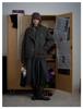 Trendy Unisex Retro Washed Metal Bit Workwear Jacket - Winter Stand Collar Cotton Coat
