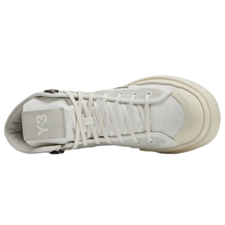 Adidas Y-3 Ajatu Court High White Orbit Grey Кроссовки унисекс Core-White Cream-White GW8619