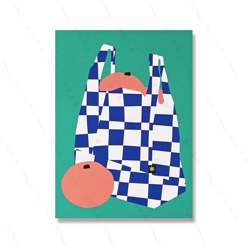 A Box Colourful Risograph Poster Print Canned Fish Retro Art Canvas Painting Wall Kitchen Chili Sauce Mural Cook Room Home Decor