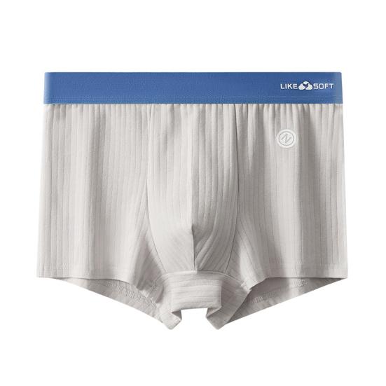 Мужское боксерское нижнее белье Эластичный дизайн со средней посадкой Дышащие шорты-брифы Лоскутный цвет U-образный выпуклый рубчатый гладкий бесшовный трусы