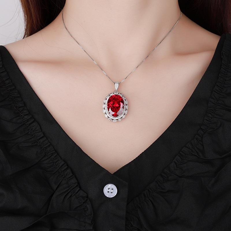 Ювелирные изделия Медное основание Позолоченное Имитация огранки «Птичье гнездо» Яйцевидный Темпераментный кулон Основной камень 15 * 20