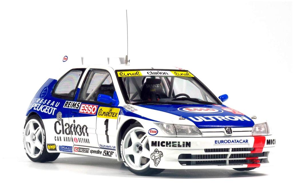 Racing Series Peugeot 306 Maxi 1996 Monte Carlo Rally Plastic Model PN24009 PLATZ/NuNu 1/24