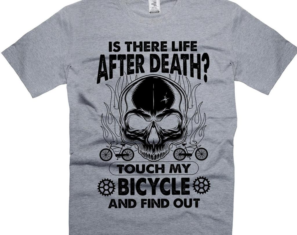 Funny Bicyclist T-Shirt: Touch My Bicycle - Humorous Cycling Gift