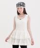 Платье с оборками в горошек Nep Nep Layered Dot Frill_Белый