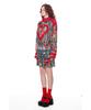 GREEDILOUS Joy Emblem Check Skirt