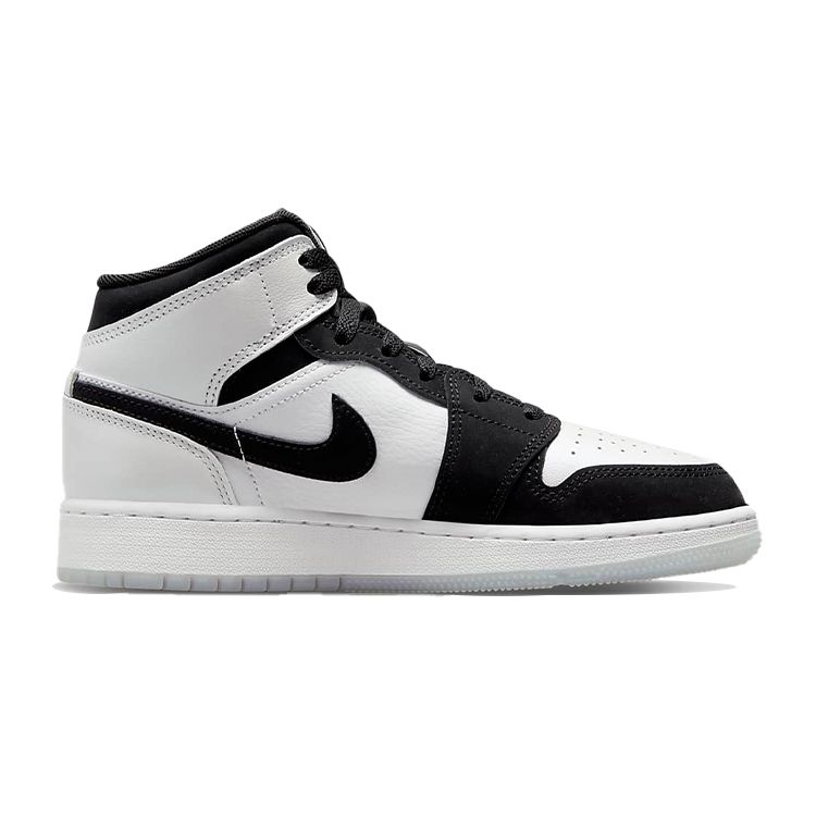 Детские кроссовки Air Jordan 1 Mid SE GS Diamond Белый Черный Многоцветный DN4321-100