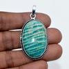 Green Amazonite Pendant Natural Gemstone 925 Sterling Silver Handmade Pendant Gift For Her