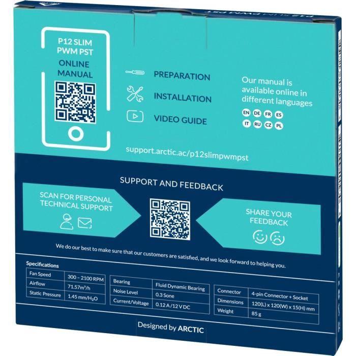 Arctic P12 Slim Pwm PPS Fan (ACFAN00187A)