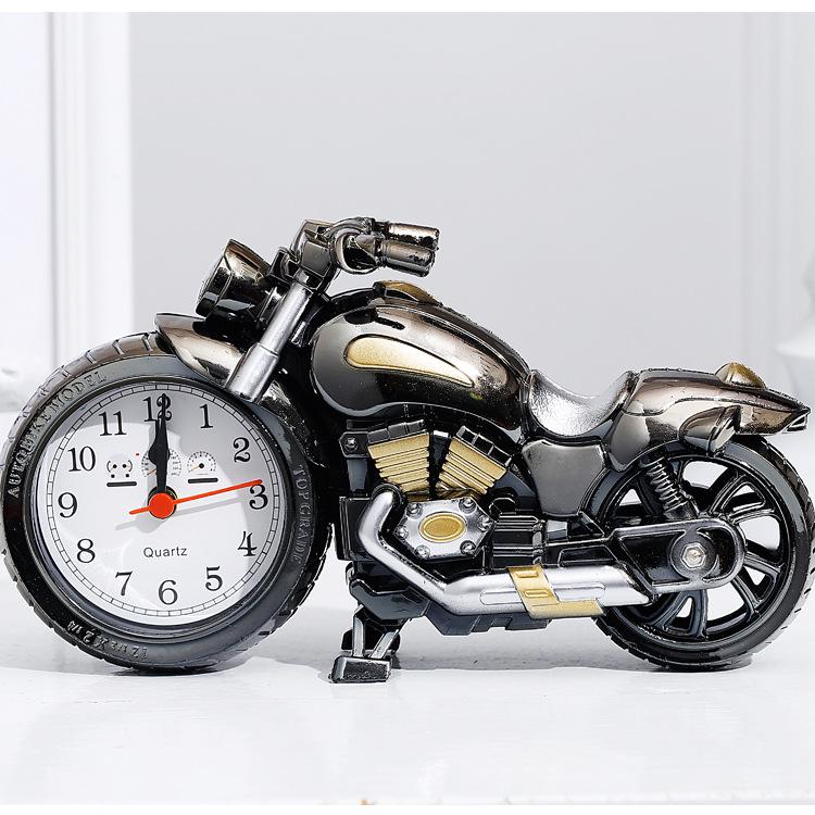 Creative Alarm Clock Motorcycle Motorbike Shape Alarm Clock Table Clock Home Birthday Gift Cool Clock