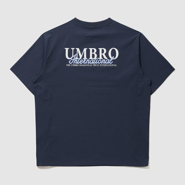 UMBRO Синий с полосками Seersucker, с коротким рукавом (Uq223Cwt64)