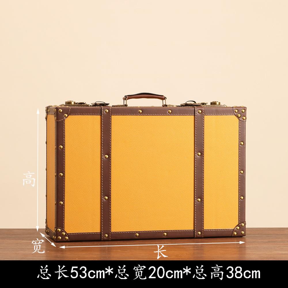 Винтажный чемодан в европейском стиле, реквизит для фотосъемки, антикварный кожаный сундук, коробка для хранения одежды, витрина модного бутика