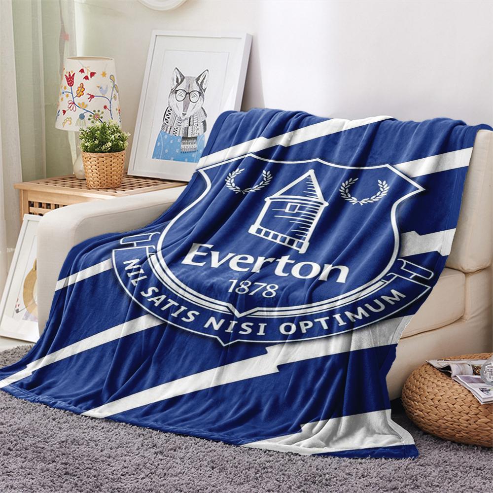1pc Everton FC Print Flannel Blanket, High quality Comfortable for All Seasons, Home Decor, Warmth and Comfort, Perfect for Christmas Gifts40