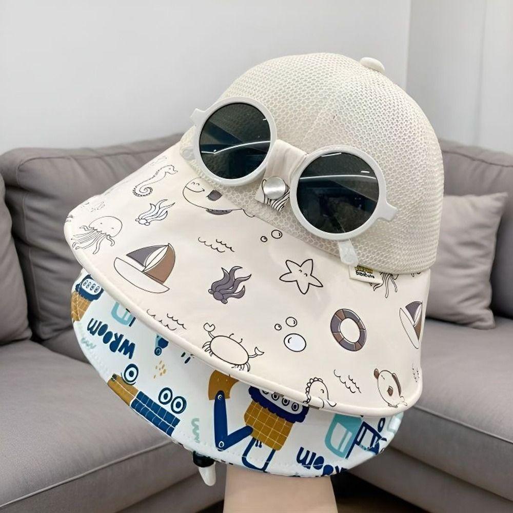 Detachable Baby Hat Adjustable Baseball Cap New Children's Sunglasses Hat Summer Spring