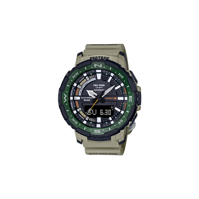 Casio Серия PRO TREK-PRT Четверная индукция Наручные часы для альпинизма Кварцевый механизм Ремешок из смолы Японские и корейские часы Мужские часы PRT-B70-5PRD