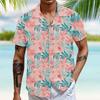Men'S Casual Loose Short Sleeved Shirt Fashion Printed Shirt Top