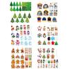 24Pcs DIY Christmas Tree Craft Kit for Kids Art Making Craft with Stickers Make Your Own Christmas Bookmark Xmas Party Favors for Game Activities