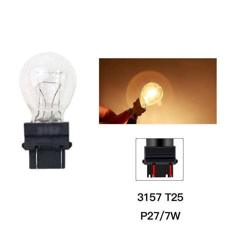 10 шт. T25 3156 3157 P27/7W 12V прозрачная автомобильная внешняя лампа указателя поворота галогенная лампа ДХО высокое качество янтарный белый дневной ходовой свет