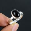 Natural Black Spinel Cabochon HandCrafted Stone Fine Polished 925 Sterling Silver Ring with New Design Gift for Wedding Engagement